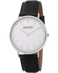 August Steiner - Leather Watch - Lyst