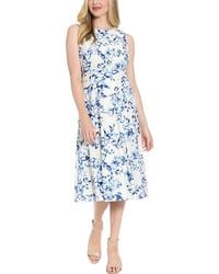 London Times - Midi Dress - Lyst
