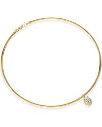 Lab Grown Diamonds - 18K Vermeil 1.21 Ct. Tw. Lab-Grown Diamond Omega Pendant Necklace - Lyst