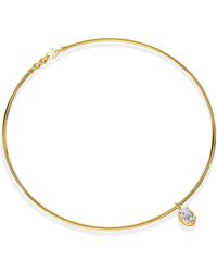 Lab Grown Diamonds - 18K Vermeil 1.21 Ct. Tw. Lab-Grown Diamond Omega Pendant Necklace - Lyst