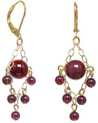 Rachel Reinhardt Jewelry - 14K Over Garnet Chandelier Earrings - Lyst