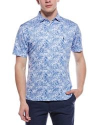 Tailorbyrd - Distressed Tropical Printed Performance Polo Shirt - Lyst