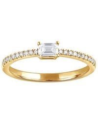 Lab Grown Diamonds - 14K Over 0.33 Ct. Tw. Lab Grown Diamond Side Stone Ring - Lyst