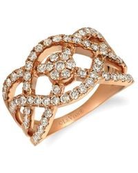 Le Vian - Nude Cluster Gladiator 14K Rose 1.22 Ct. Tw. Diamond Ring - Lyst