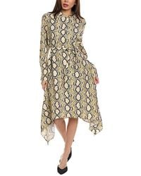 St. John - Mandarin Collar Shirtdress - Lyst