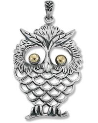 Samuel B. - 18k & Silver Owl Pendant - Lyst