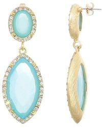 Adornia - Plated Crystal Statement Earrings - Lyst
