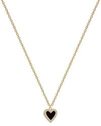 Gabi Rielle - 14K Over Onyx Cz Pendant Necklace - Lyst