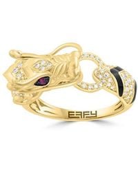 Effy Fine Jewelry - 14K 0.26 Ct. Tw. Diamond & Ruby Ring - Lyst