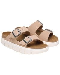 Birkenstock - Arizona Chunky Narrow Suede Sandal - Lyst