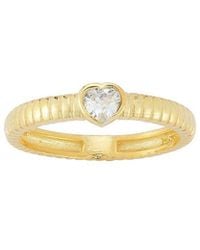 Sphera Milano - 14K Over Cz Heart Ring - Lyst