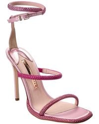 Sophia Webster - Callista Suede & Satin Sandal - Lyst