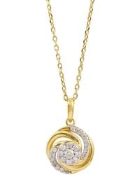 Savvy Cie - 18K Over 0.25 Ct. Tw. Diamond Dangle Necklace - Lyst