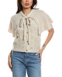 FRAME - The Cape Wool-Blend Cardigan - Lyst