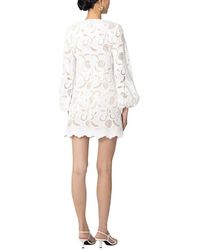 SAU LEE Coraline Lace Dress in White | Lyst