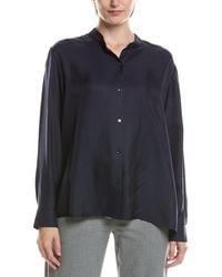 Eileen Fisher - Silk Twill Top - Lyst