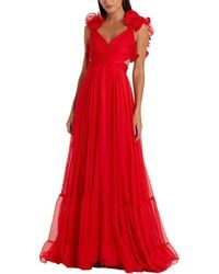 Mac Duggal - Ruffle Tiered Chiffon Gown - Lyst