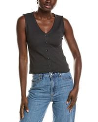Rag & Bone - Essie Rib V Button Tank - Lyst