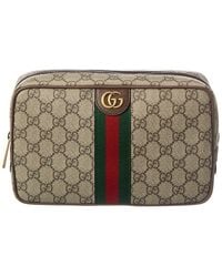 Gucci - Gg Savoy Medium Gg Supreme Canvas & Leather Toiletry Case - Lyst