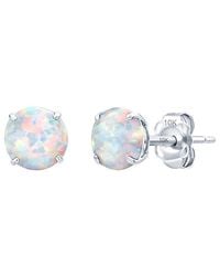 MaxColor - 14K 0.40 Ct. Tw. Lab-Grown Opal Stud Earrings - Lyst