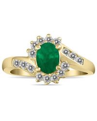 Gem Spark - 14K 1.41 Ct. Tw. Diamond & Emerald Ring - Lyst