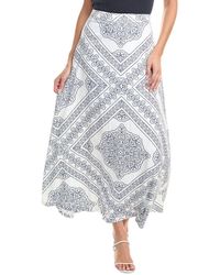Vince Camuto - A-Line Linen-Blend Maxi Skirt - Lyst