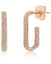 Suzy Levian CZ Jewelry - Suzy Levian Cz Hoop Earrings - Lyst