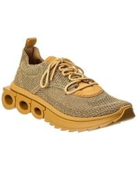 Ferragamo - Nima Metallic Knit Sneaker - Lyst