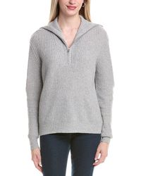 Autumn Cashmere - Shaker 1/2-Zip Mock Neck Cashmere Sweater - Lyst
