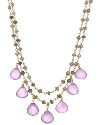 Rachel Reinhardt Jewelry - 14k Over Silver Gemstone Drop Necklace - Lyst