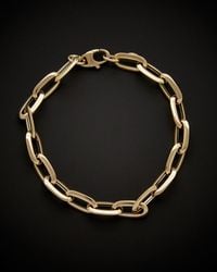 Italian Gold - 14k Fancy Oval Link Bracelet - Lyst