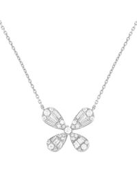 Diamond Select Cuts - 14K 0.75 Ct. Tw. Diamond Flower Necklace - Lyst