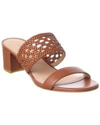 Stuart Weitzman - Briar Block 50 Leather Sandal - Lyst