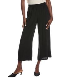 Eileen Fisher - Petite Wide Ankle Silk Pant - Lyst