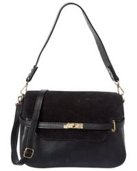 Isabella Rossetti - Greta Suede & Leather Handbag - Lyst