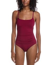 Anne Cole - Shirred Mallot One-Piece - Lyst