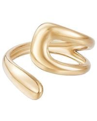 Adornia - 18K Plated Stainless Steel Tarnish-Resistant Open Bands Ring - Lyst