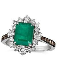 Le Vian - Le Vian 14K 2.02 Ct. Tw. Diamond & Emerald Eternity Ring - Lyst