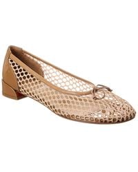 Christian Louboutin - Sweetie Jane Mesh & Patent Ballerina Flat - Lyst