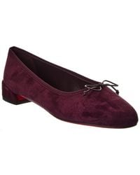 Christian Louboutin - Sweetie Jane Suede Flat - Lyst
