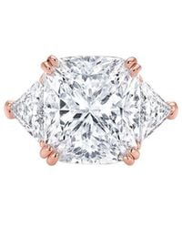 Lab Grown Diamonds - 14K Rose 8.20 Ct. Tw. Lab-Grown Diamond Ring - Lyst