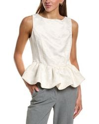 Endless Rose - Jacquard Sleeveless Peplum Top - Lyst