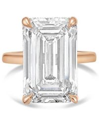Diana M. Jewels - Diana M. 18K Rose.00 Ct. Tw. Lab-Grown Diamond Solitaire Ring - Lyst