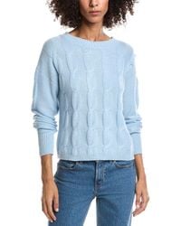 Forte - Crop Cable Wool & Cashmere-Blend Sweater - Lyst