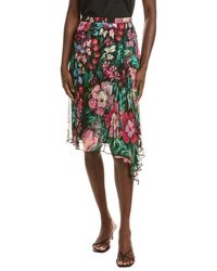 Johnny Was - Justinia Asymmetrical Silk Midi Skirt - Lyst