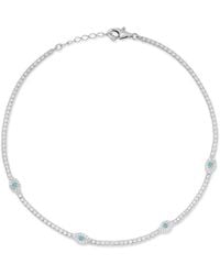 Sphera Milano - Cz Eye Tennis Ankle Bracelet - Lyst