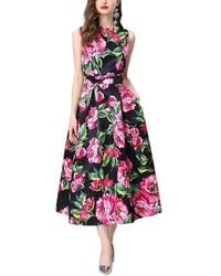 CHARLOTTE GREEN - Elaine Midi Dress - Lyst