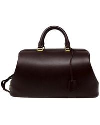 Celine - Burgundy Smooth Calfskin Leather Doctor Bag (Authentic Pre-Owned) - Lyst