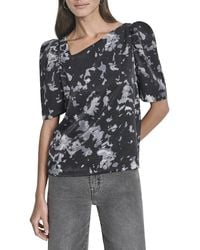 DKNY - Asymmetrical Short Sleeve Top - Lyst