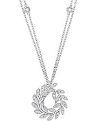 Rina Limor - 14k 0.38 Ct. Tw. Diamond Laurel Leaf Necklace - Lyst
